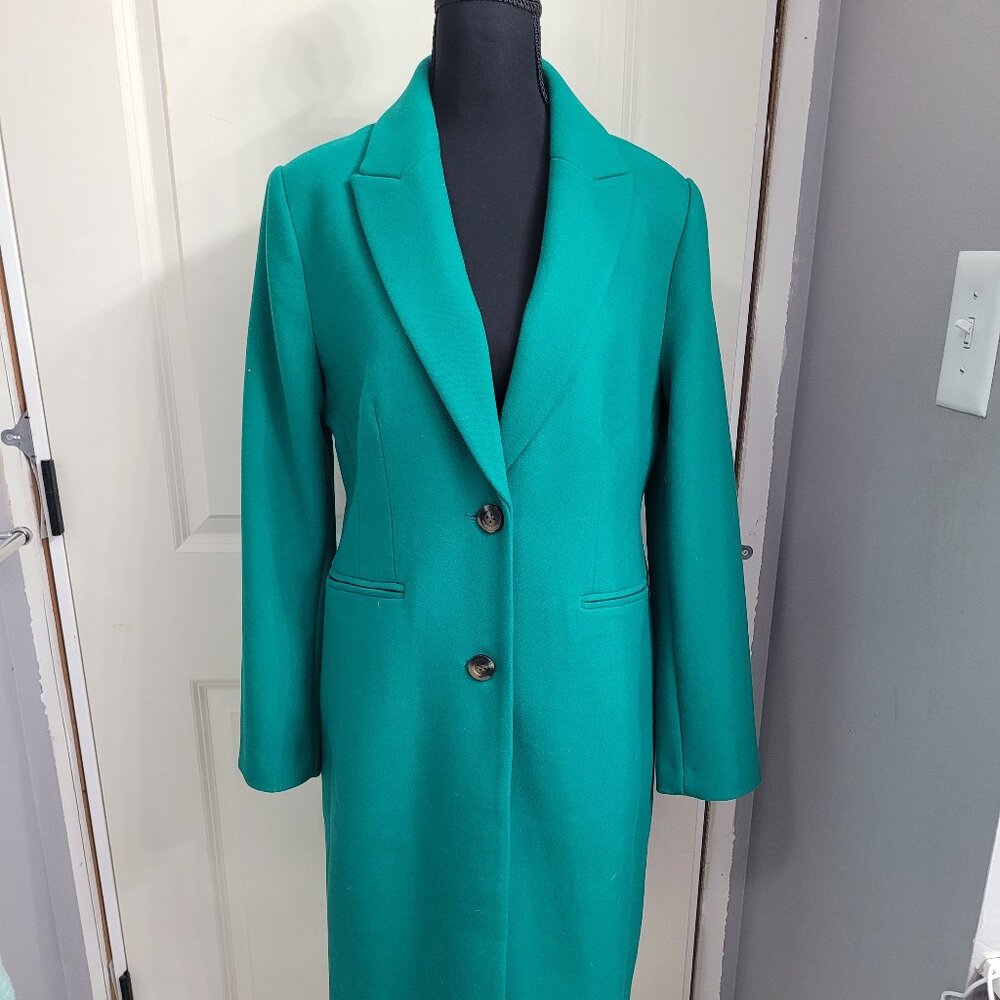 Ann Taylor Chesterfield Coat Green Size S